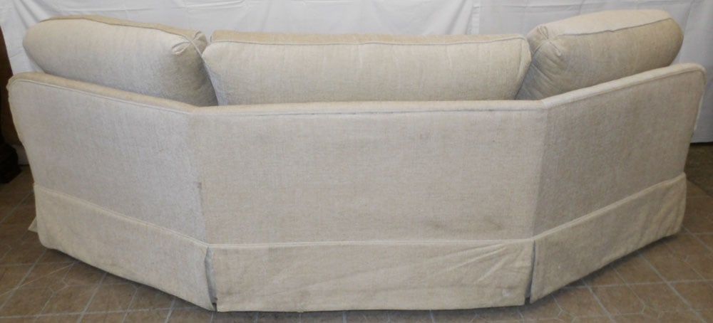 Upholstered Curved Sofa - 5