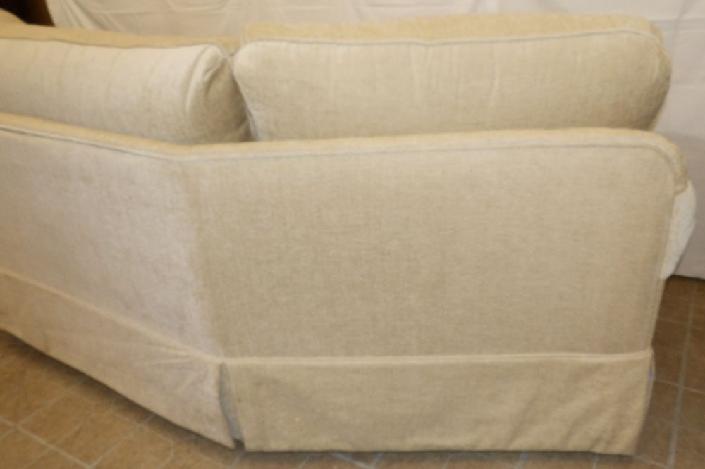 Upholstered Curved Sofa - 7