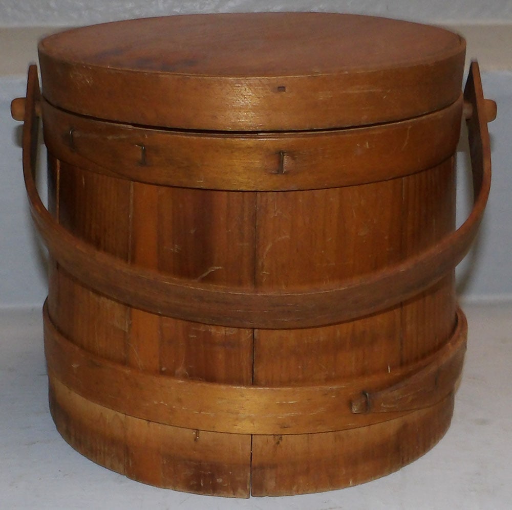 Pine Bucket with Lid - 2