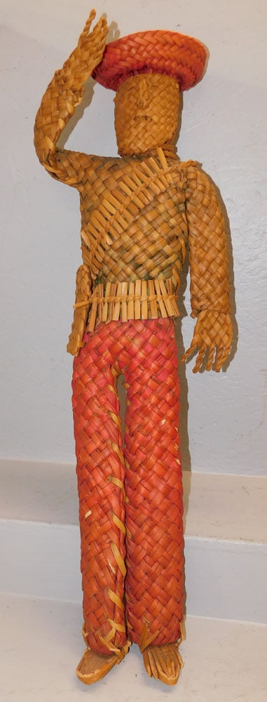 Basket Weave Form Doll: Basket Weave Form Doll . 38 1/4" H "ALL DESCRIPTIONS AND ANY CONDITION STATEMENT GIVEN BY LANGSTON AUCTION GALLERY ARE STRICTLY OPINIONS AND LANGSTON'S SHALL HAVE NO RESPONSIBILITY FOR ERRORS OR