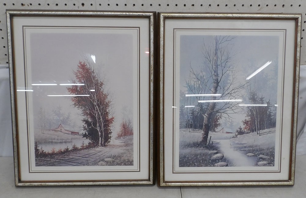 Two Framed Prints: Two Framed Prints . 21" H 17 1/2" W "ALL DESCRIPTIONS AND ANY CONDITION STATEMENT GIVEN BY LANGSTON AUCTION GALLERY ARE STRICTLY OPINIONS AND LANGSTON'S SHALL HAVE NO RESPONSIBILITY FOR ERRORS OR OMIS