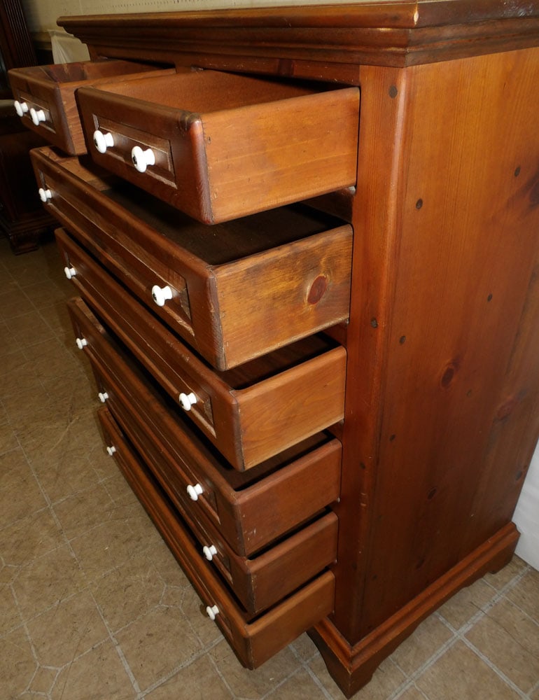 Pine Two Over Five Drawer Chest - 3