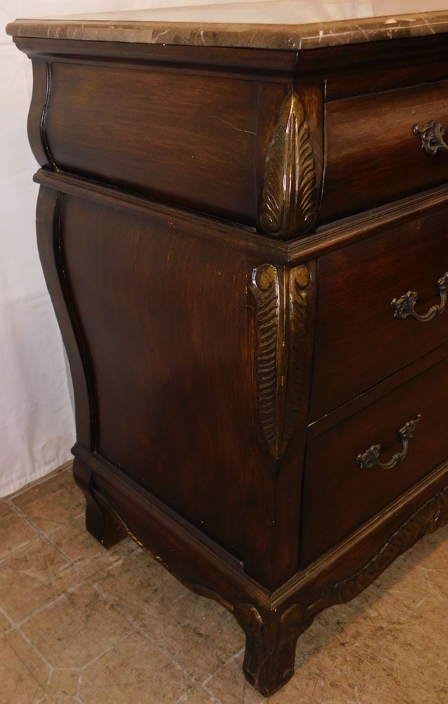 Painted Two Over Two Marble Top Commode - 3
