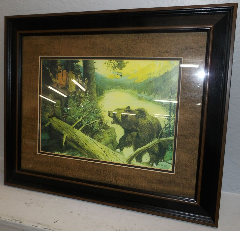 Framed Print: Framed Print . 17 3/4" x 21 3/4" "ALL DESCRIPTIONS AND ANY CONDITION STATEMENT GIVEN BY LANGSTON AUCTION GALLERY ARE STRICTLY OPINIONS AND LANGSTON'S SHALL HAVE NO RESPONSIBILITY FOR ERRORS OR