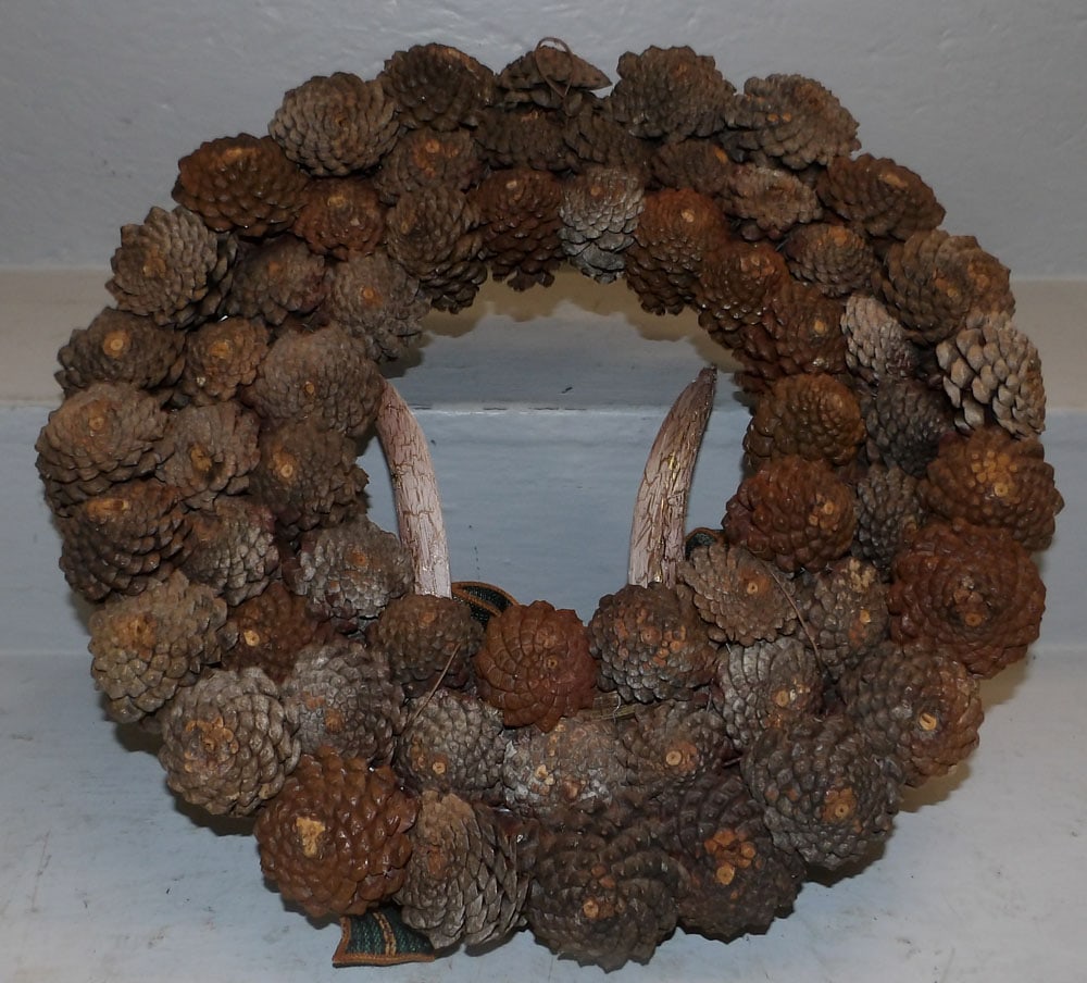 Decorative Pine Cone Wreath - 2