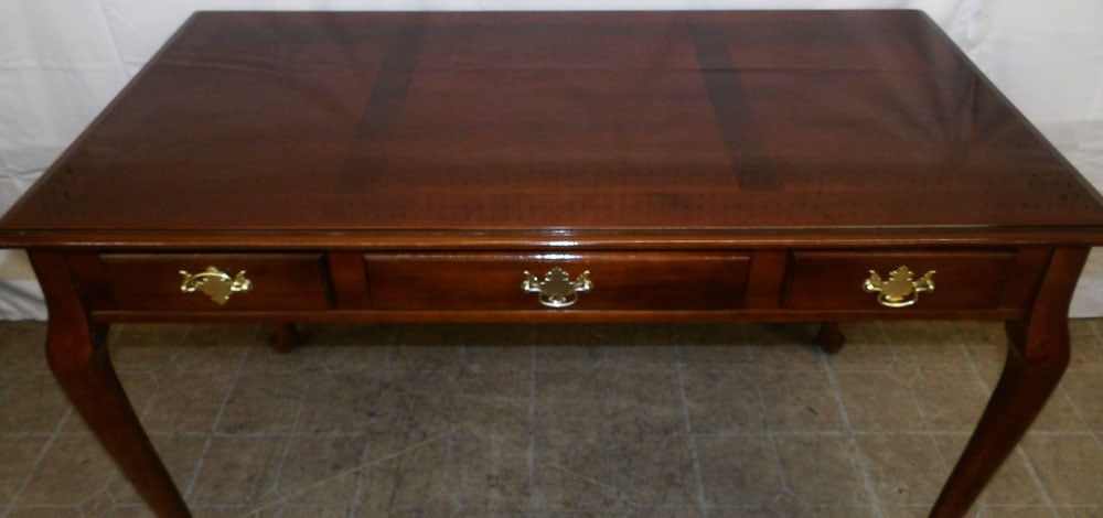 Cherry Three Drawer Desk - 2