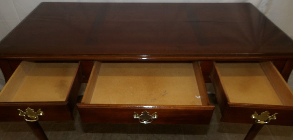 Cherry Three Drawer Desk - 3