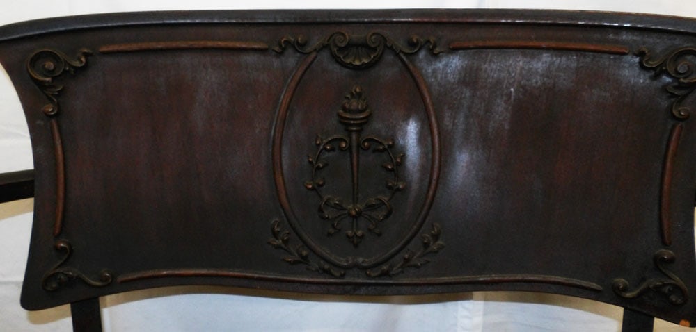 Antique Mahogany Settee - 3