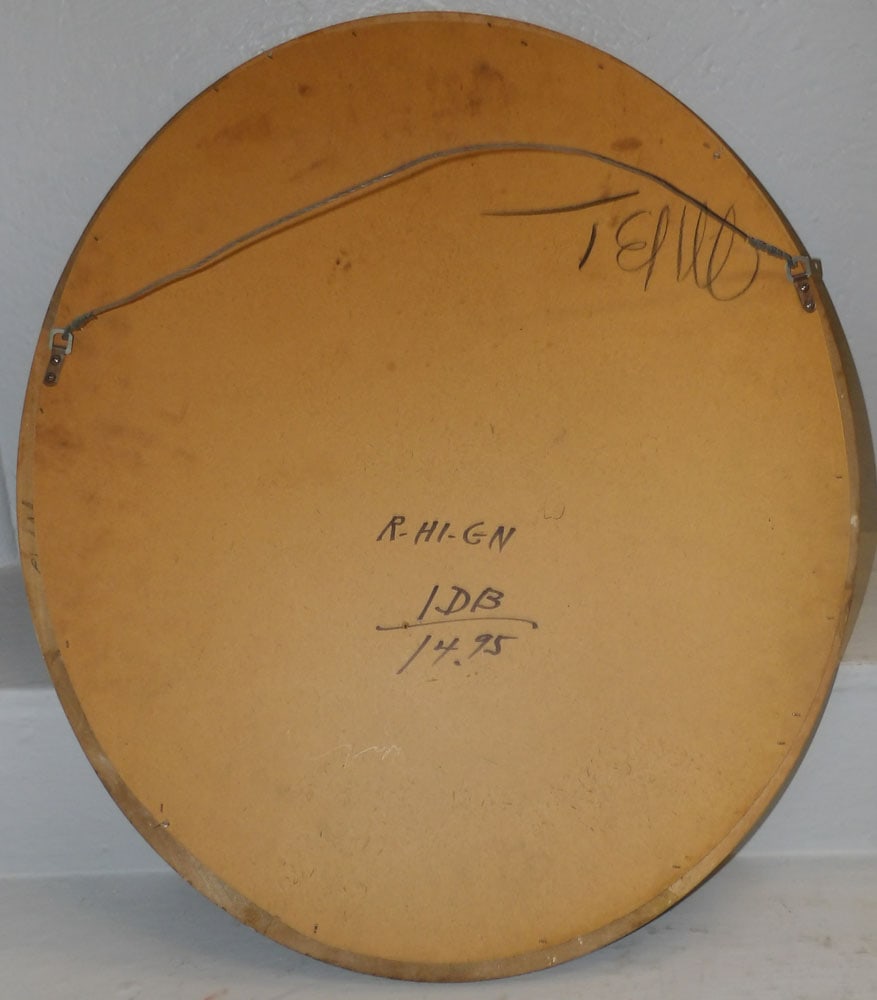 Gilded Frame Oval Mirror - 2