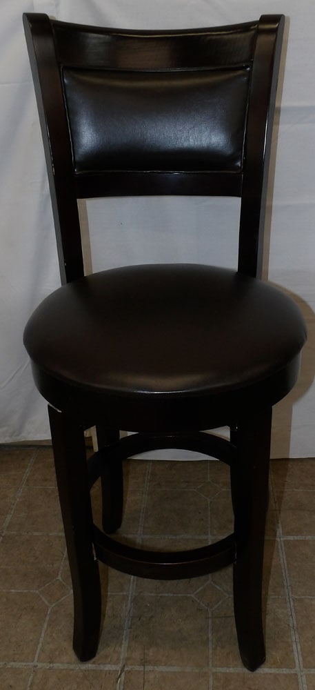 Modern Cherry Swivel Stool: Modern Cherry Swivel Stool . 39 1/2" H 16 1/4" W 17" D "ALL DESCRIPTIONS AND ANY CONDITION STATEMENT GIVEN BY LANGSTON AUCTION GALLERY ARE STRICTLY OPINIONS AND LANGSTON'S SHALL HAVE NO