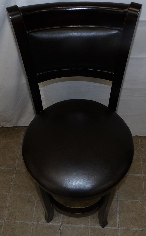 Modern Cherry Swivel Stool - 2