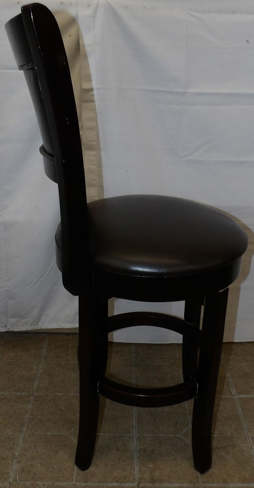 Modern Cherry Swivel Stool - 3