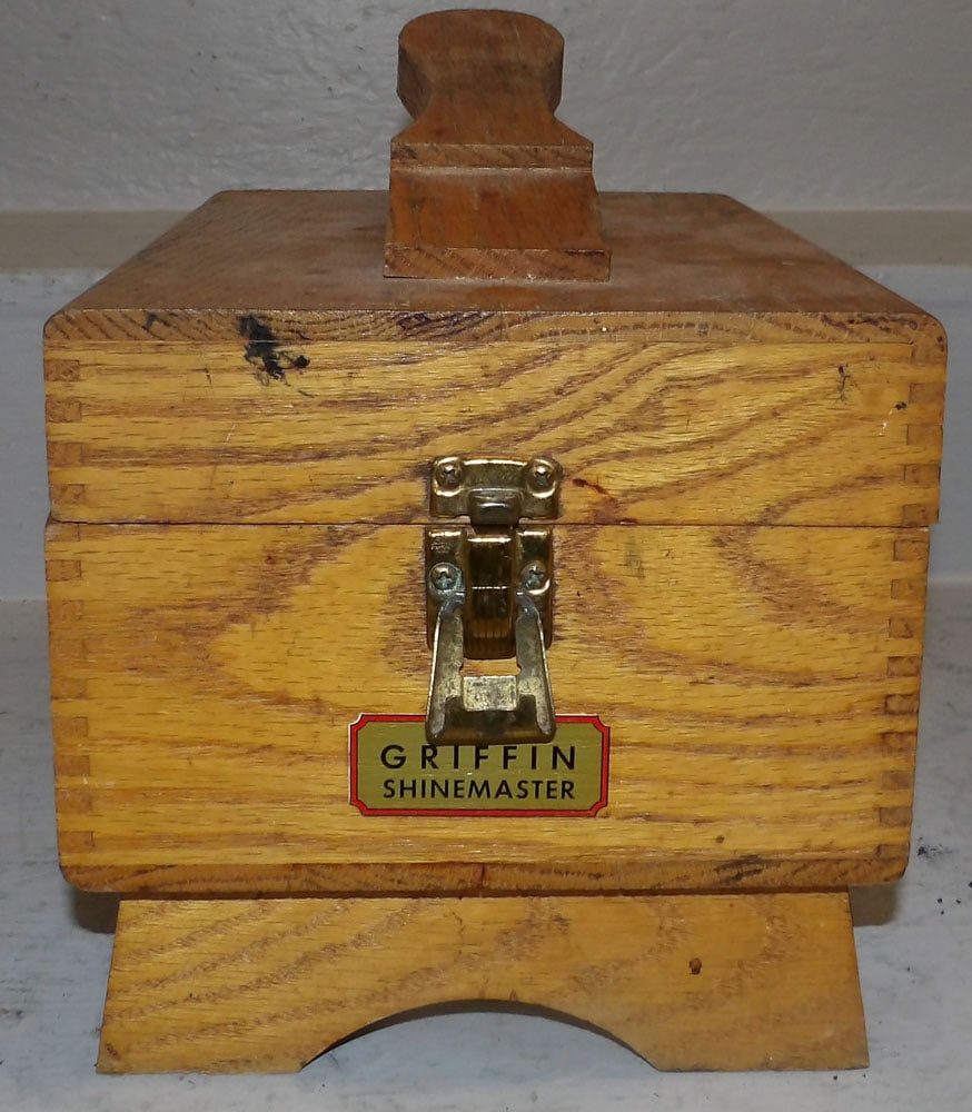 Oak Shoe Shine Box - 2