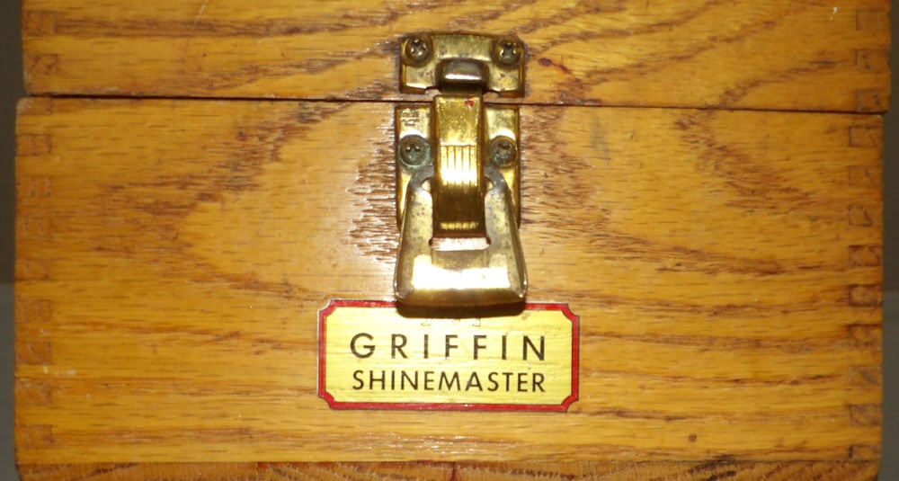 Oak Shoe Shine Box - 4