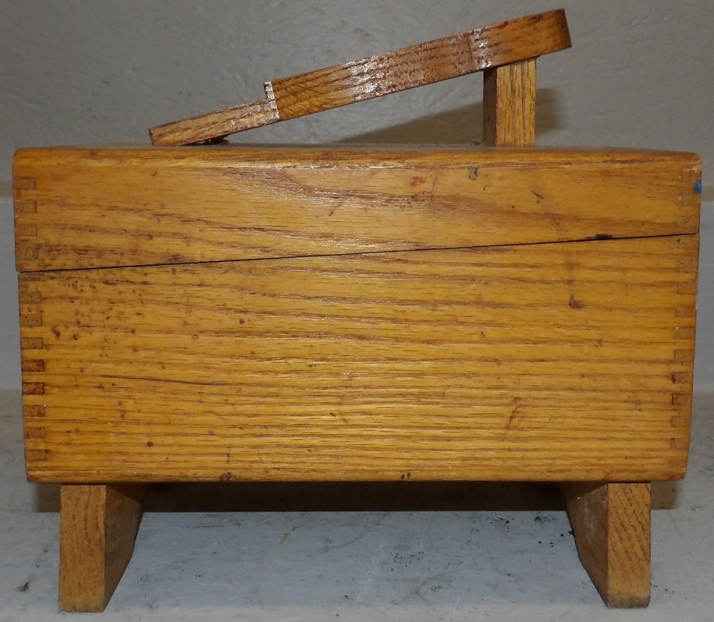 Oak Shoe Shine Box - 5