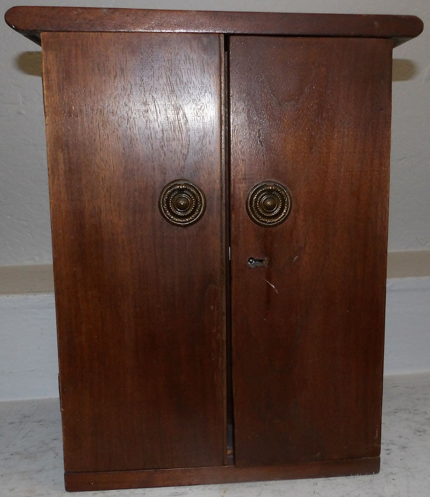 Hanging Walnut Wall Cabinet (1 of 6)