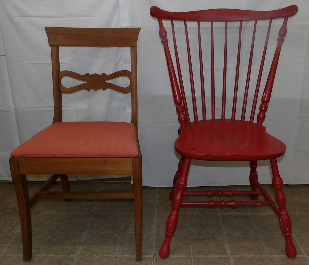 Two Side Chairs: Two Side Chairs . 36 1/2" x 24 1/2" "ALL DESCRIPTIONS AND ANY CONDITION STATEMENT GIVEN BY LANGSTON AUCTION GALLERY ARE STRICTLY OPINIONS AND LANGSTON'S SHALL HAVE NO RESPONSIBILITY FOR ERRORS OR