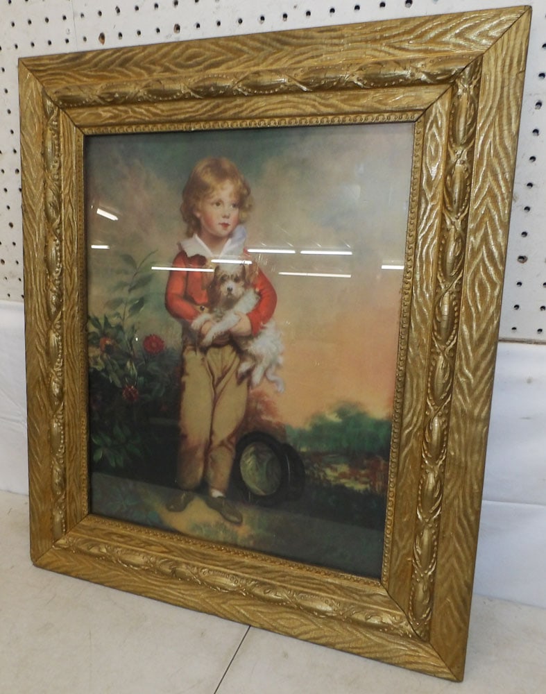 Antique Framed Print: Antique Framed Print . 27 1/4" x 23" "ALL DESCRIPTIONS AND ANY CONDITION STATEMENT GIVEN BY LANGSTON AUCTION GALLERY ARE STRICTLY OPINIONS AND LANGSTON'S SHALL HAVE NO RESPONSIBILITY FOR ERRORS OR OMI