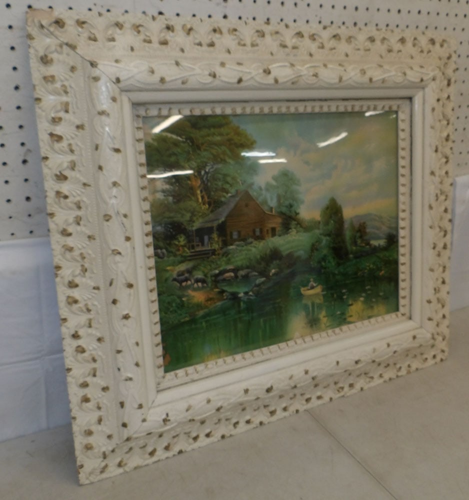 Framed Print: Framed Print . 26 1/2" x 30 3/4" "ALL DESCRIPTIONS AND ANY CONDITION STATEMENT GIVEN BY LANGSTON AUCTION GALLERY ARE STRICTLY OPINIONS AND LANGSTON'S SHALL HAVE NO RESPONSIBILITY FOR ERRORS OR OMISSIO