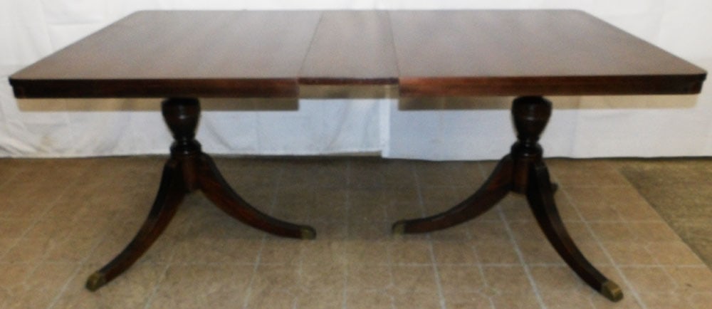 Mahogany Two Pedestal Dining Table (1 of 4)