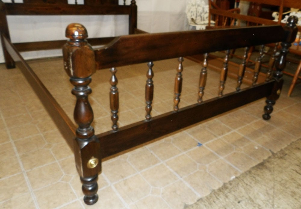 Pine Full Size Bed with Rails - 4