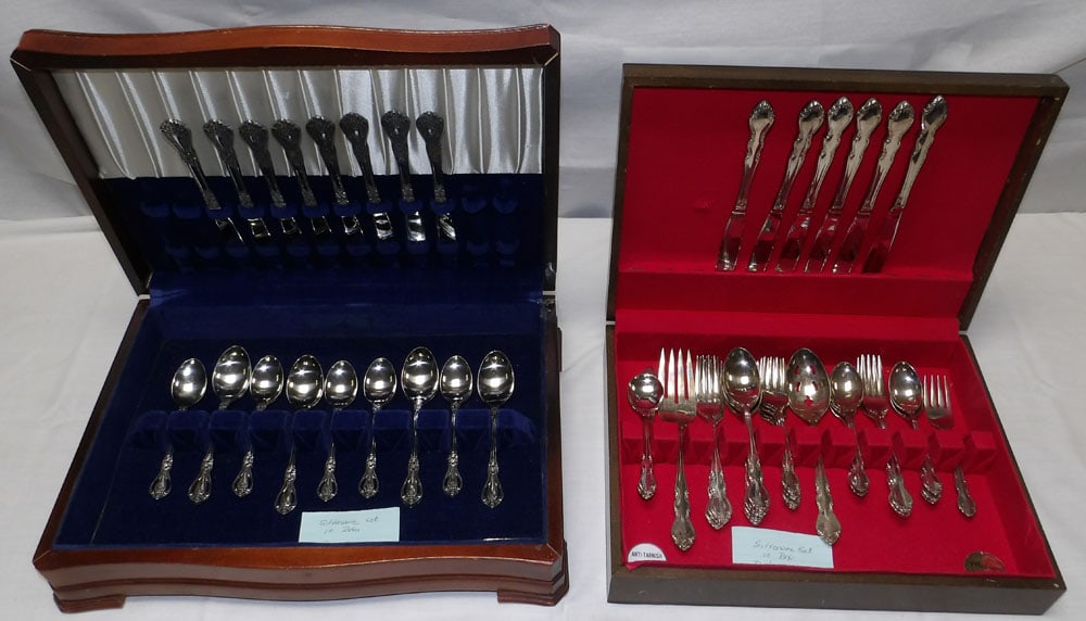 Lot of Vintage Flatware in Boxes: Lot of Vintage Flatware in Boxes . 16 3/4" x 11 1/2" "ALL DESCRIPTIONS AND ANY CONDITION STATEMENT GIVEN BY LANGSTON AUCTION GALLERY ARE STRICTLY OPINIONS AND LANGSTON'S SHALL HAVE NO RESPONSIBILITY