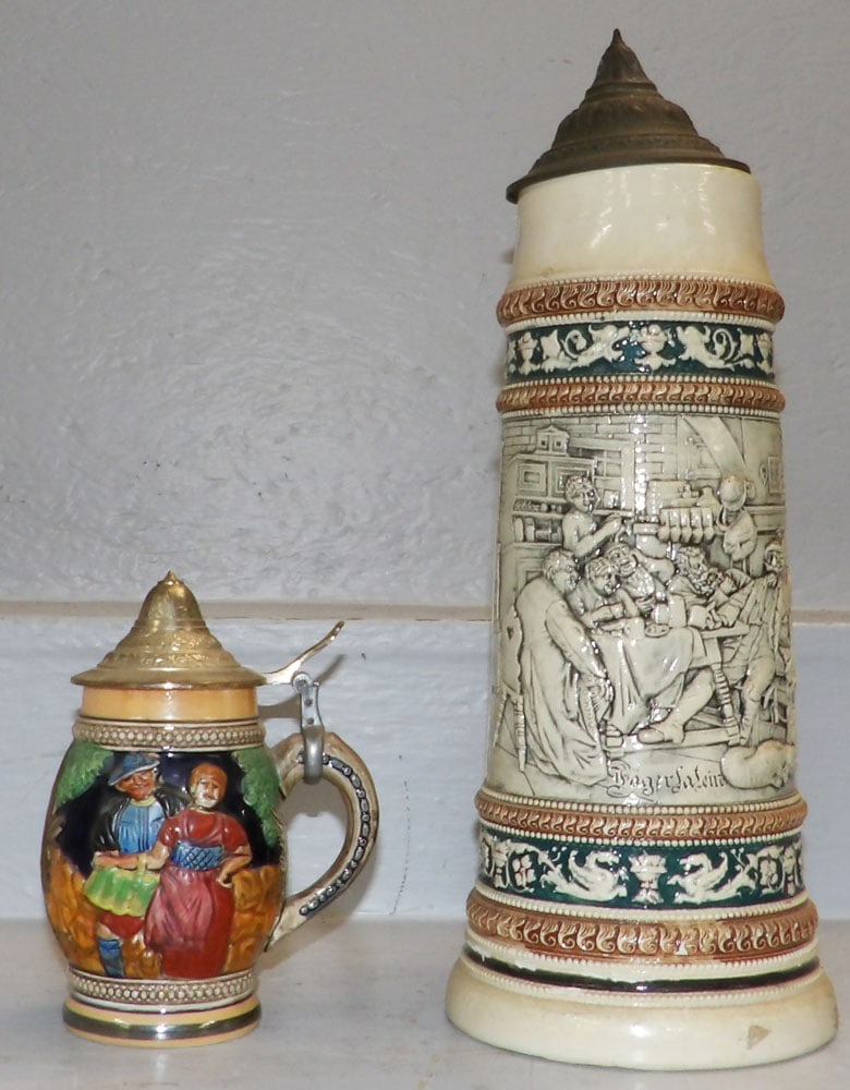 Two German Pottery Steins (1 of 6)