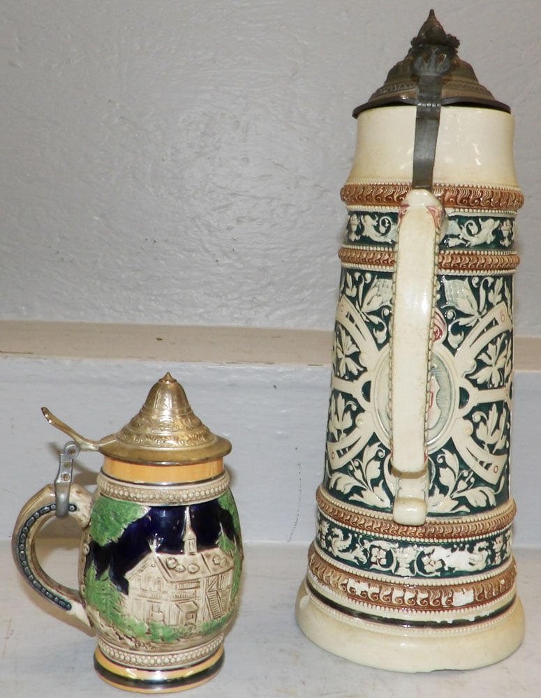 Two German Pottery Steins - 4
