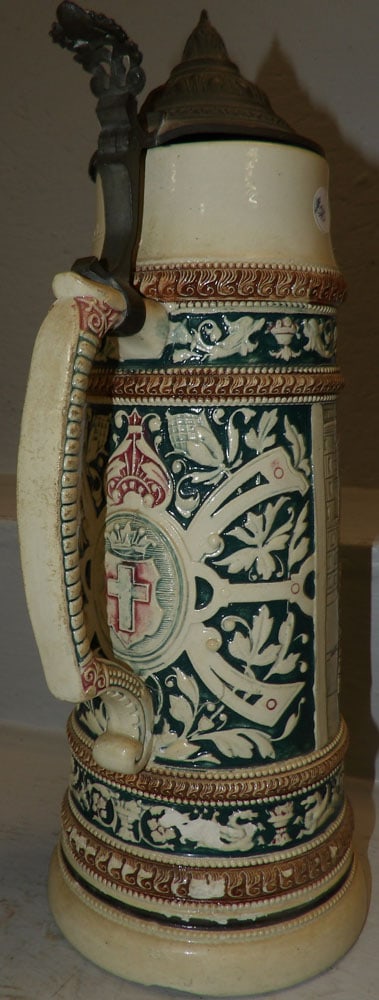 Two German Pottery Steins - 5