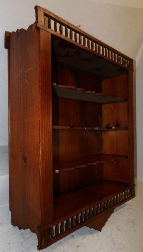 Antique Pine Wall Shelf - 2