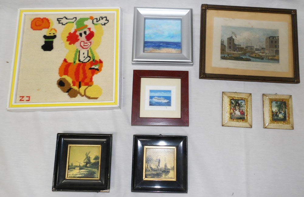 Lot of Framed Prints & Needlework (1 of 1)