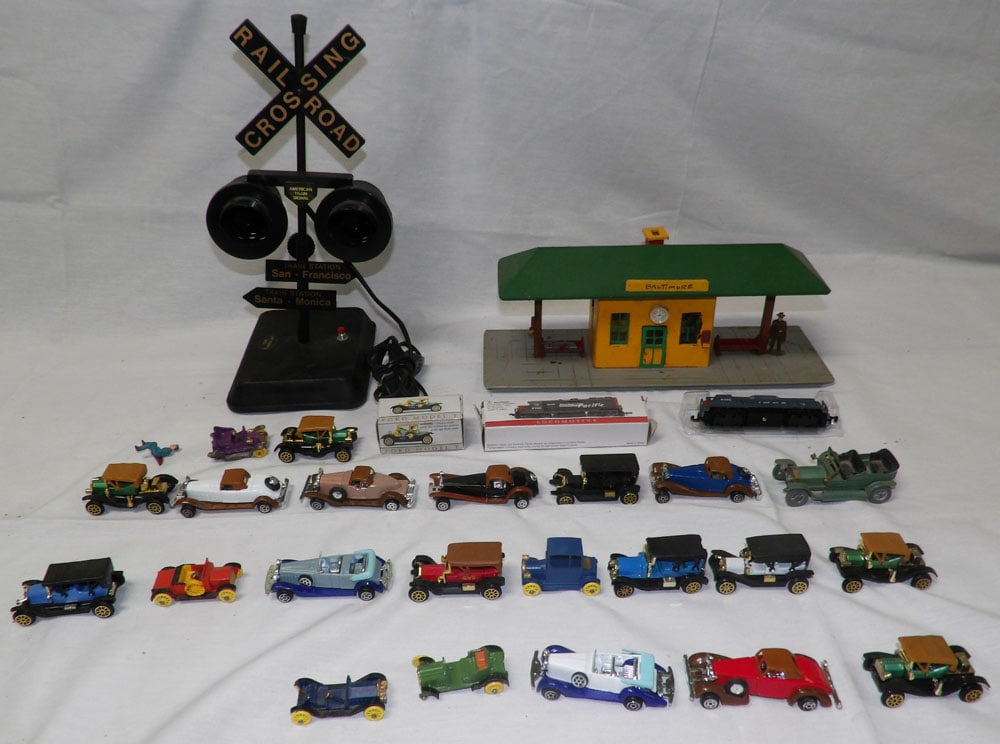 Lot of Train Station & Railroad Crossing Sign (1 of 1)