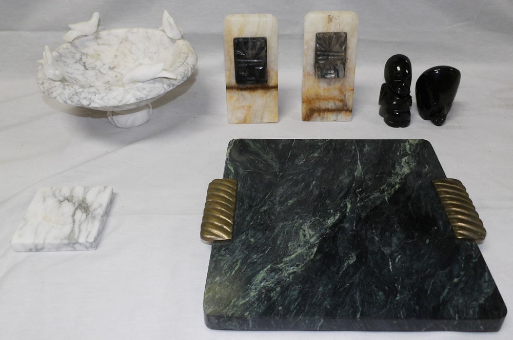 Lot of Marble Items (1 of 2)