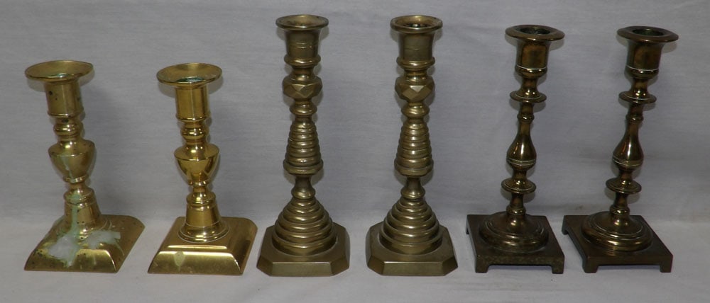 Lot of Brass Candlesticks (1 of 2)
