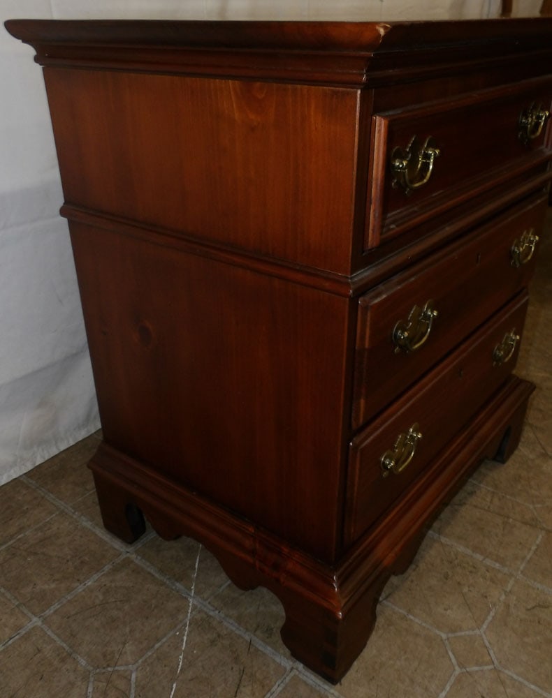 Pine Three Drawer Night Stand - 2