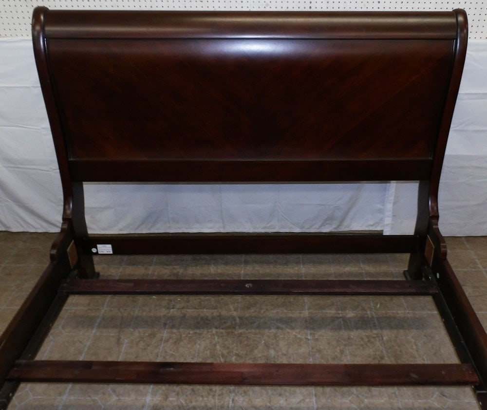 Cherry Sleigh Bed with Rails - 2