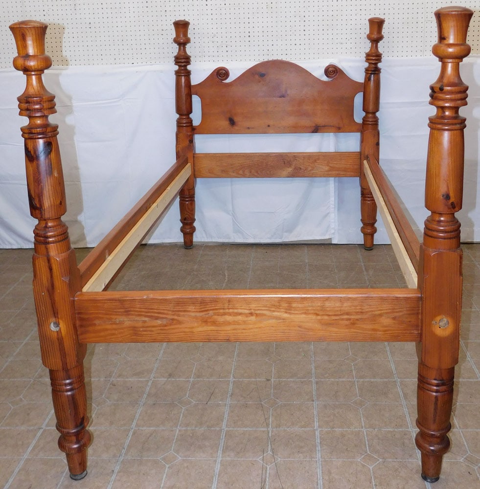Pine Single Bed with Rails (1 of 4)