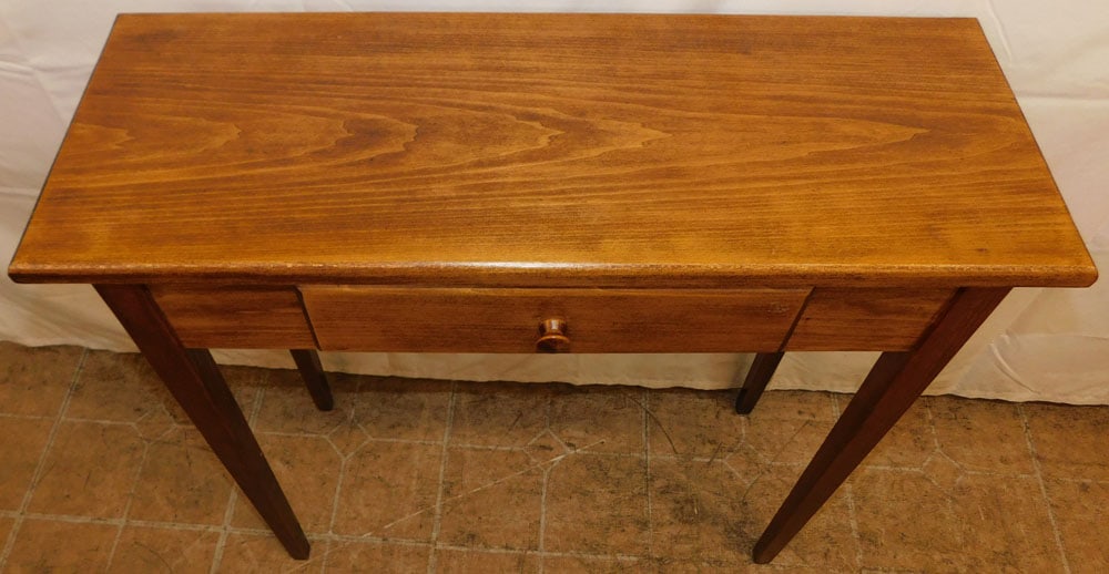 Pine Tapered Leg One Drawer Console - 2