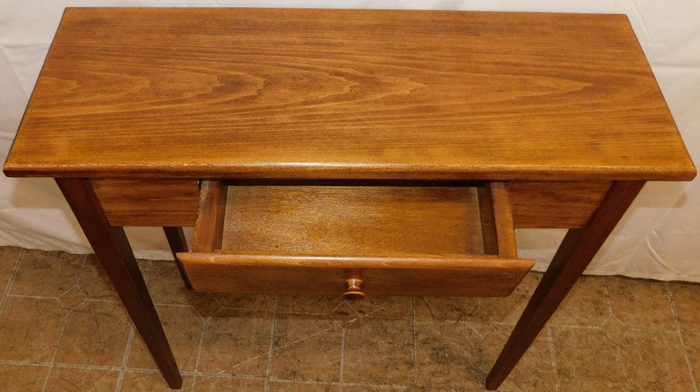 Pine Tapered Leg One Drawer Console - 3