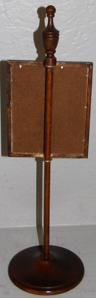 Vintage Pineapple Needlework Table Top Candlestick Fire Screen - 3