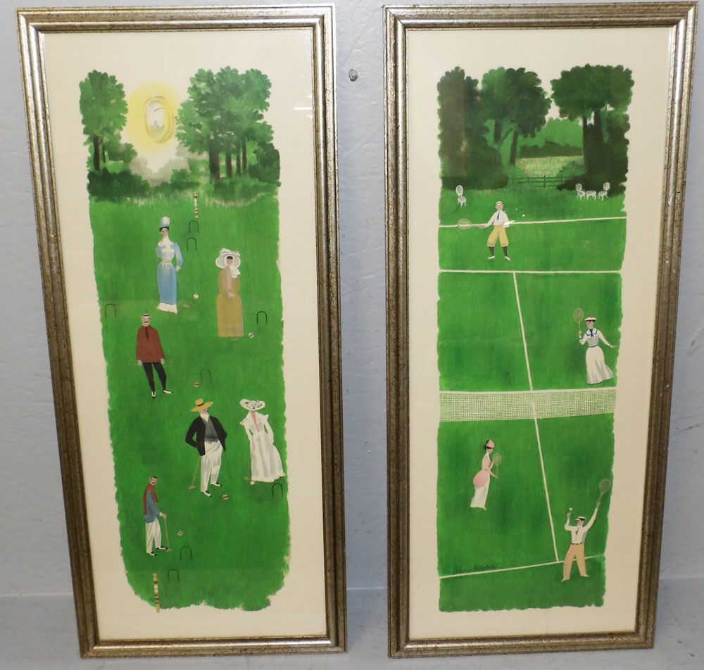 Two Framed Prints: Two Framed Prints . 27 3/4" x 12 1/4" ALL DESCRIPTIONS AND ANY CONDITION STATEMENT GIVEN BY LANGSTON AUCTION GALLERY ARE STRICTLY OPINIONS AND LANGSTON'S SHALL HAVE NO RESPONSIBILITY FOR ERRORS OR
