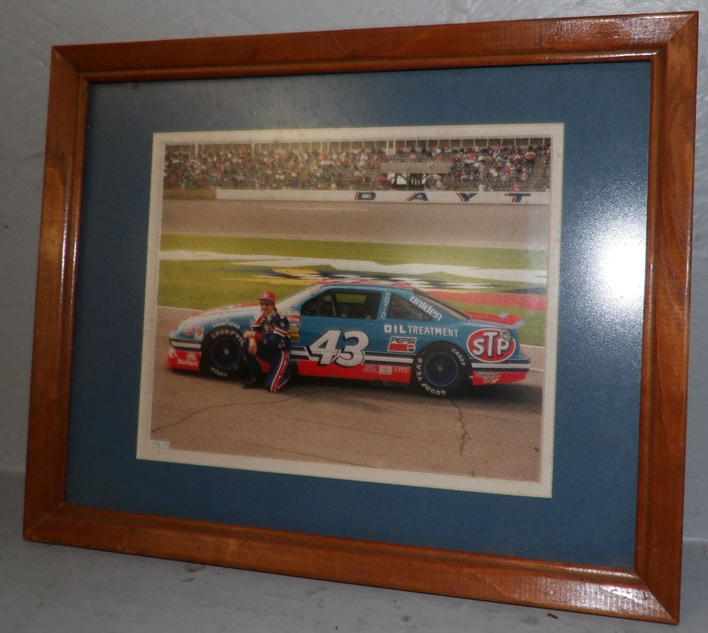 Framed Nascar Photo: Framed Nascar Photo. 12 1/4" x 15 1/2" ALL DESCRIPTIONS AND ANY CONDITION STATEMENT GIVEN BY LANGSTON AUCTION GALLERY ARE STRICTLY OPINIONS AND LANGSTON'S SHALL HAVE NO RESPONSIBILITY FOR ERRORS OR