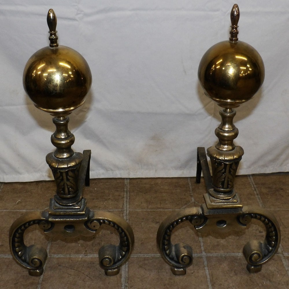 Pair of Brass Andirons (1 of 2)