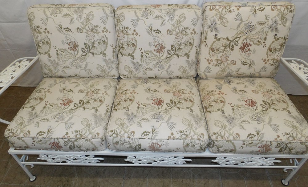 Painted Wrought Iron Frame Sofa - 2