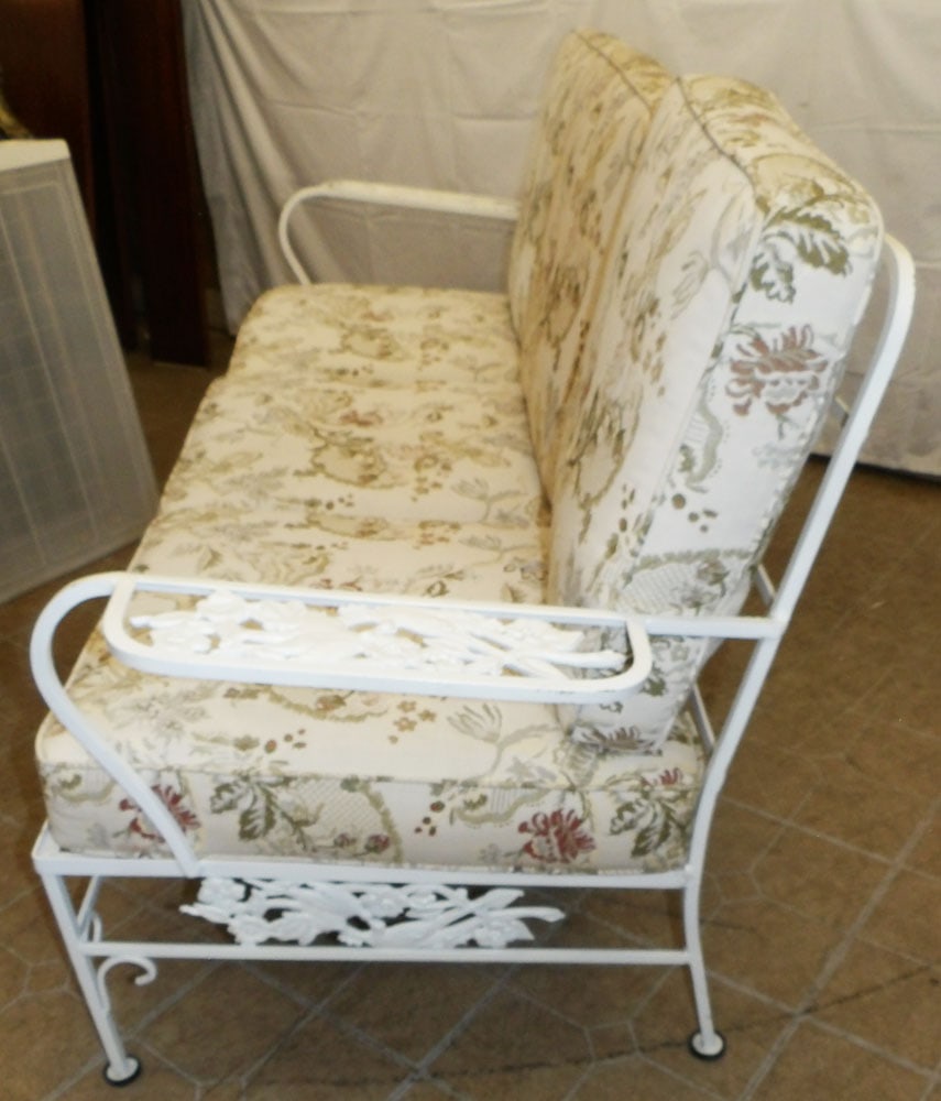 Painted Wrought Iron Frame Sofa - 4