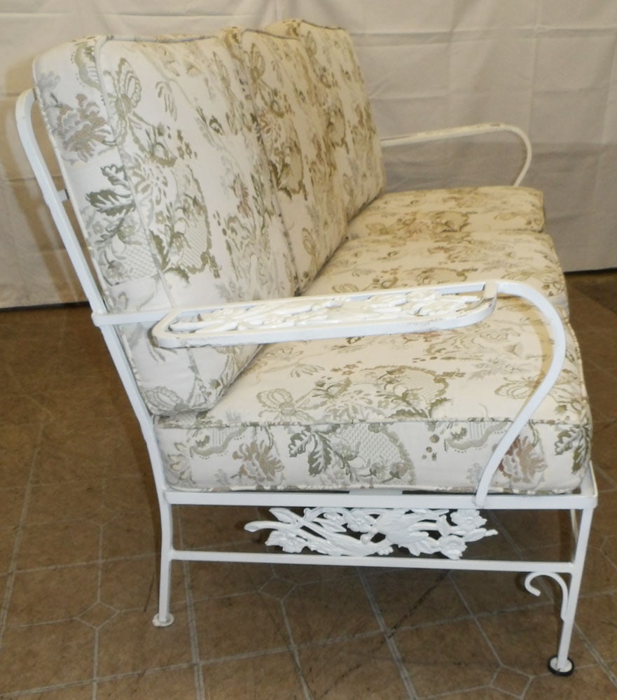 Painted Wrought Iron Frame Sofa - 5