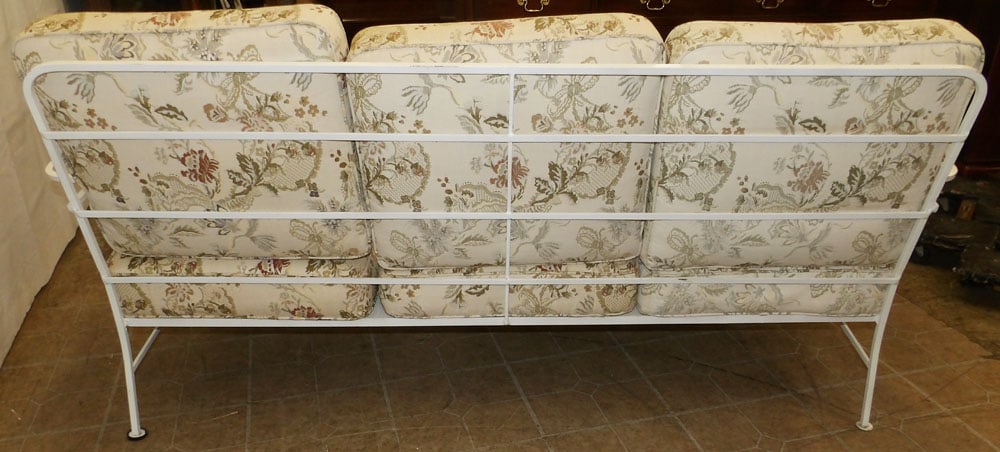 Painted Wrought Iron Frame Sofa - 6