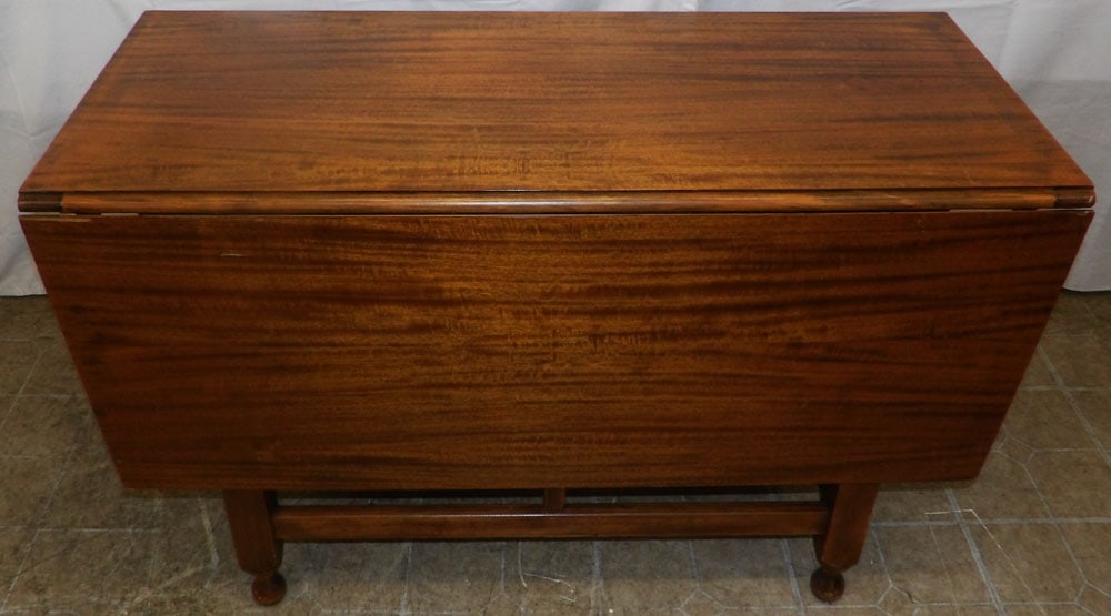 Antique Mahogany Drop Leaf Dining Table - 2