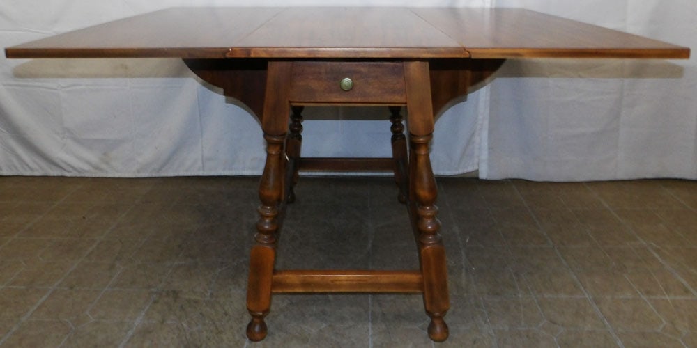 Antique Mahogany Drop Leaf Dining Table - 3
