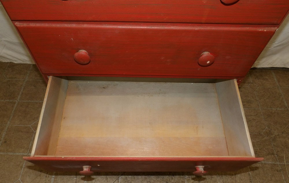 Painted Five Drawer Chest - 8